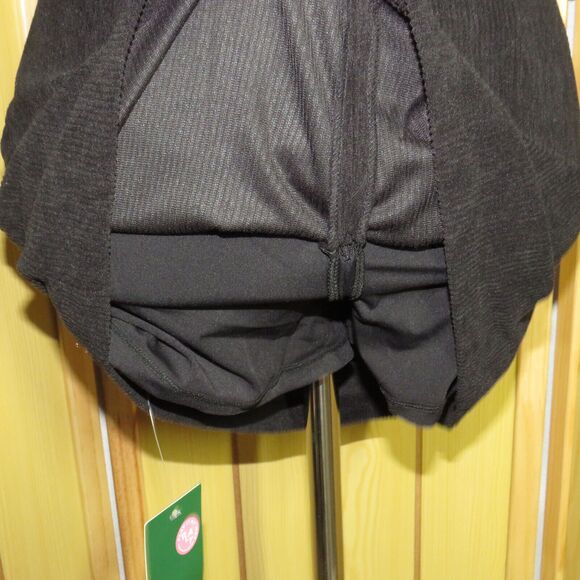 Halara Black Corduroy Mini Skort Back Zip Closure Size XS - Picture 3 of 10